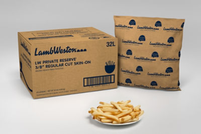 5 lb. 3/8 Straight Cut French Fries - 6/Case