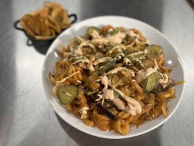 Over the top curly fries