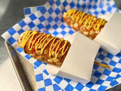 Cheesy Potato Korean Corndogs