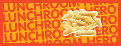 Lunchroom hero with crinkle fries