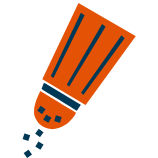 Icon of seasoning shaking out