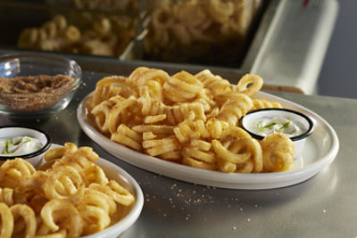 Southwest seasoned fries with lime cremma