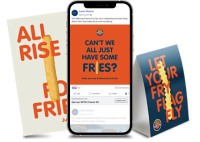 Social collage of advertisements