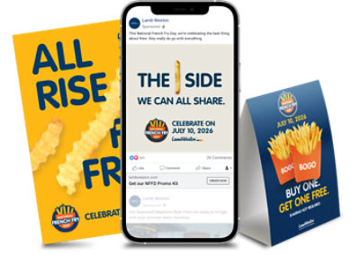 social media collage of ads 