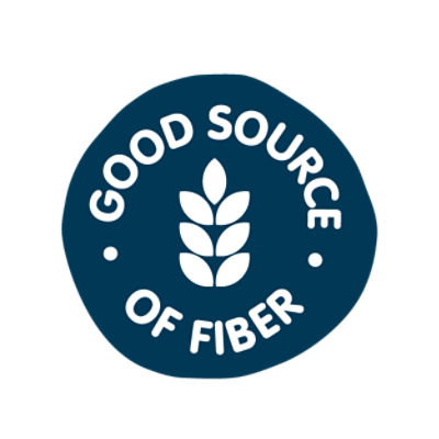 Operator Benefit - Circular nutrition claim badge featuring the phrase "GOOD SOURCE OF FIBER" in bold white text.