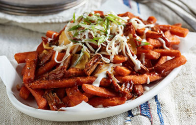 Loaded BBQ Sweet Potato Fries